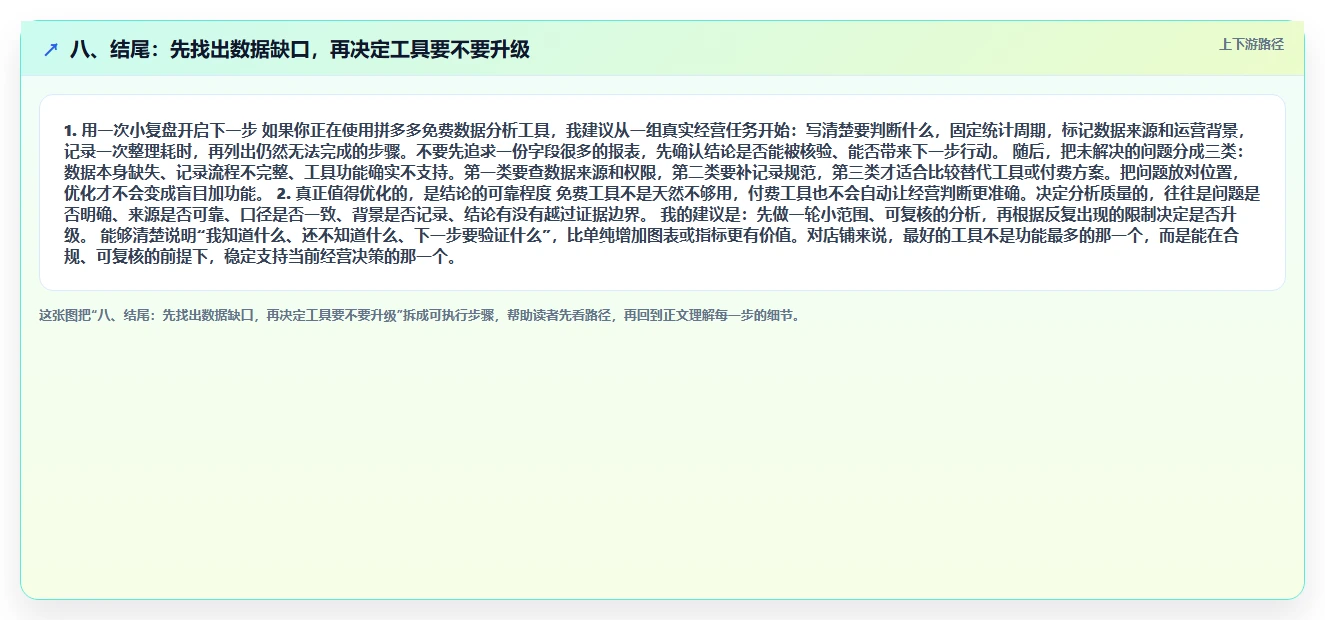 八、结尾：先找出数据缺口，再决定工具要不要升级