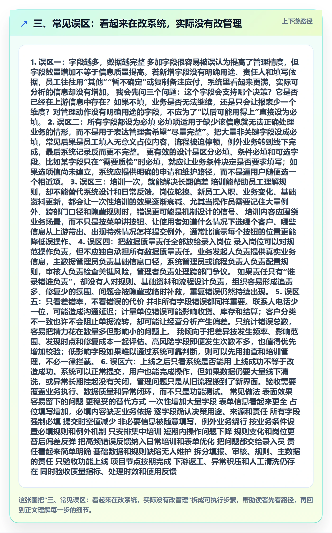 三、常见误区：看起来在改系统，实际没有改管理