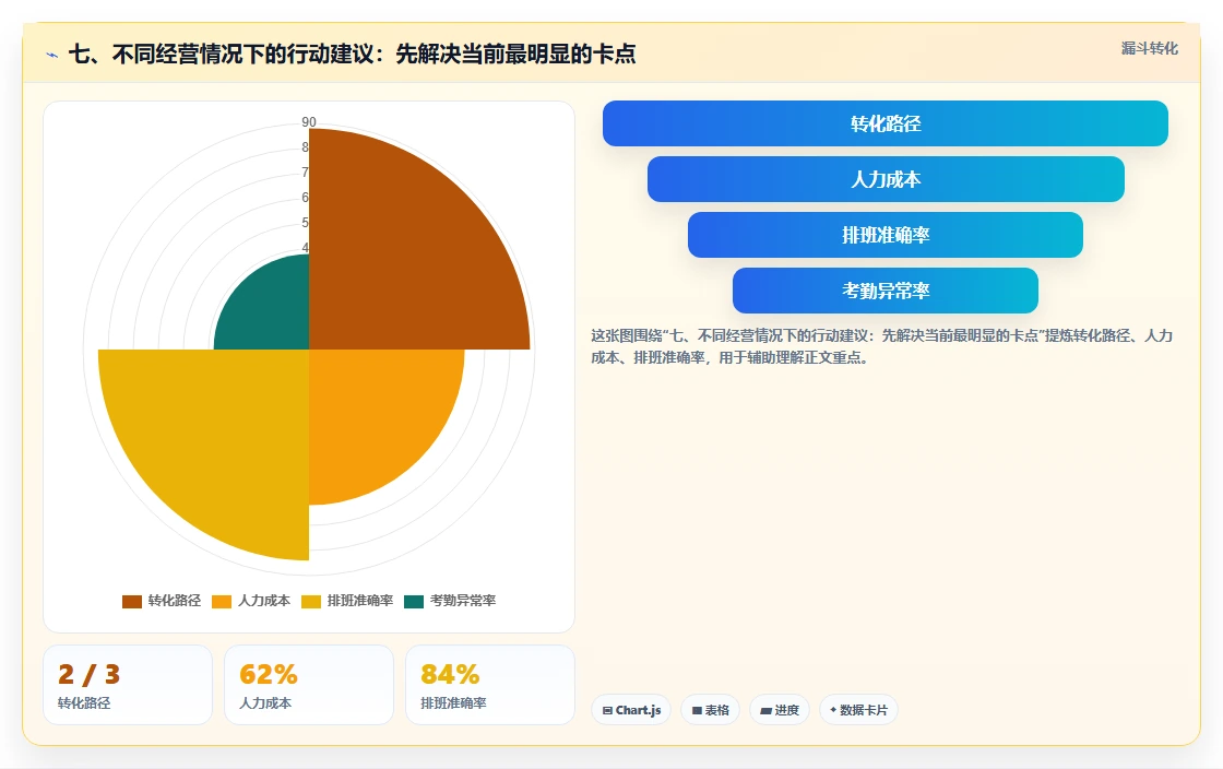 七、不同经营情况下的行动建议:先解决当前最明显的卡点
