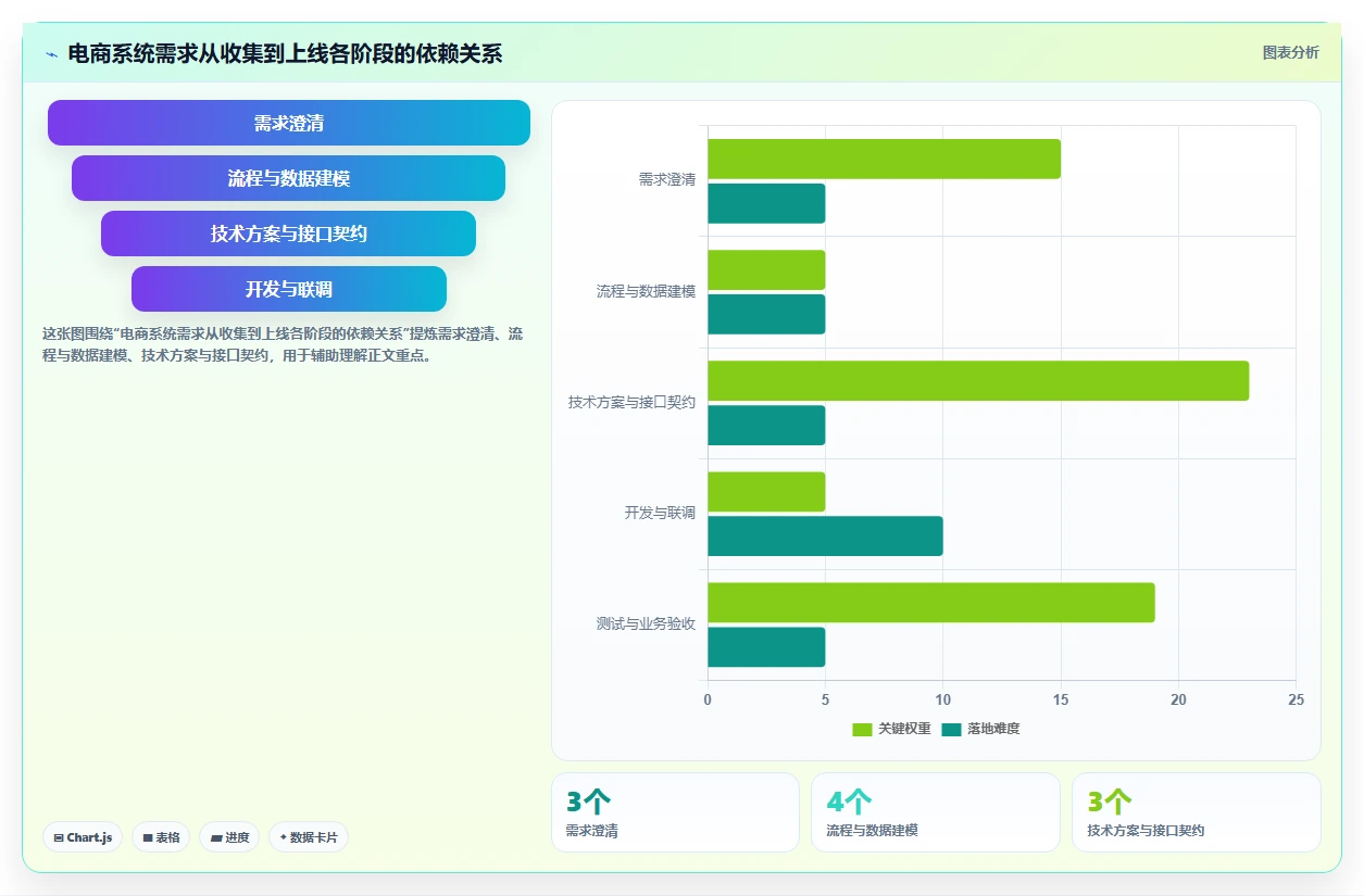 电商系统开发：开发团队流程图解：需求梳理如何减少交付延期