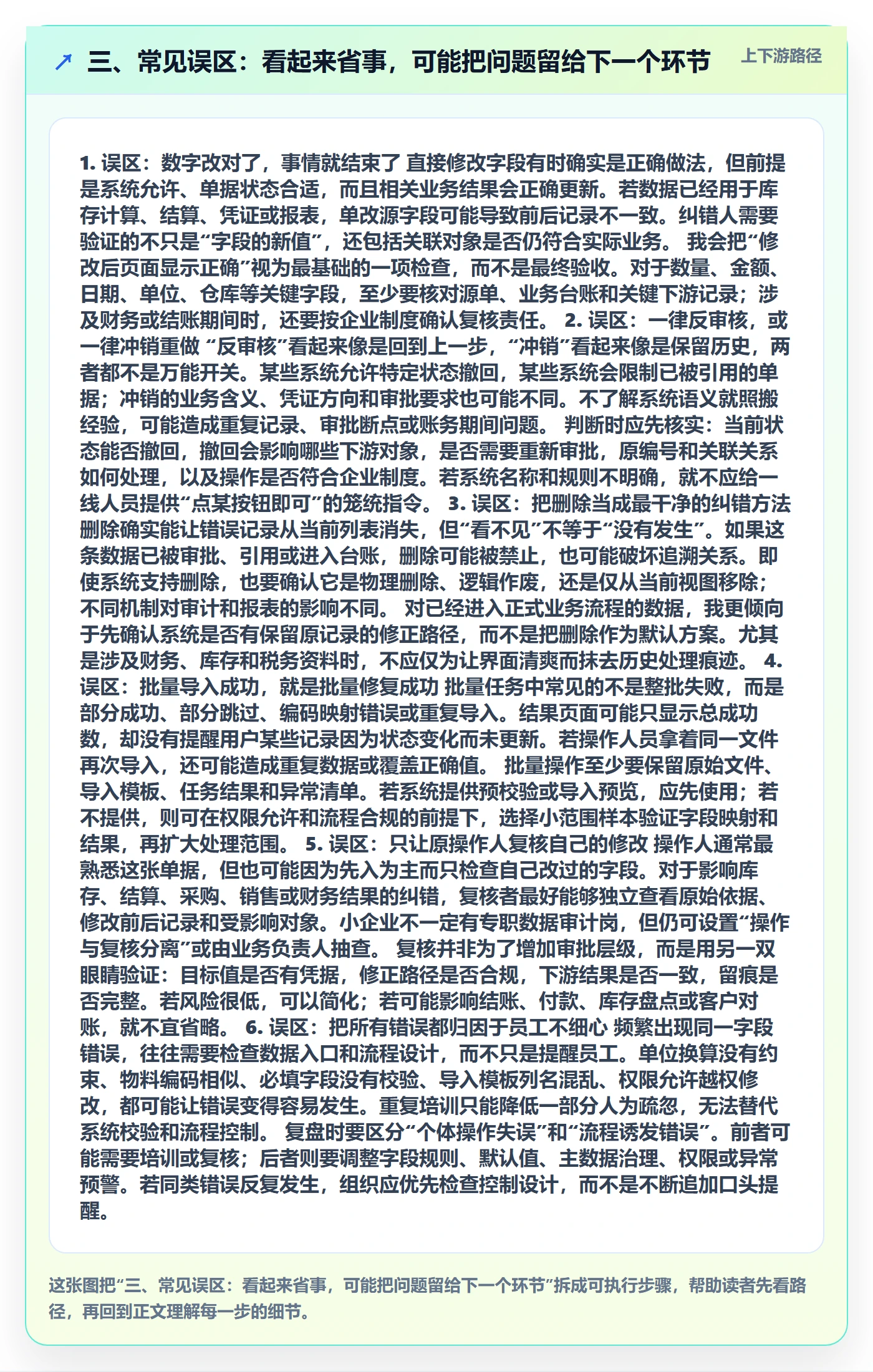 三、常见误区：看起来省事，可能把问题留给下一个环节