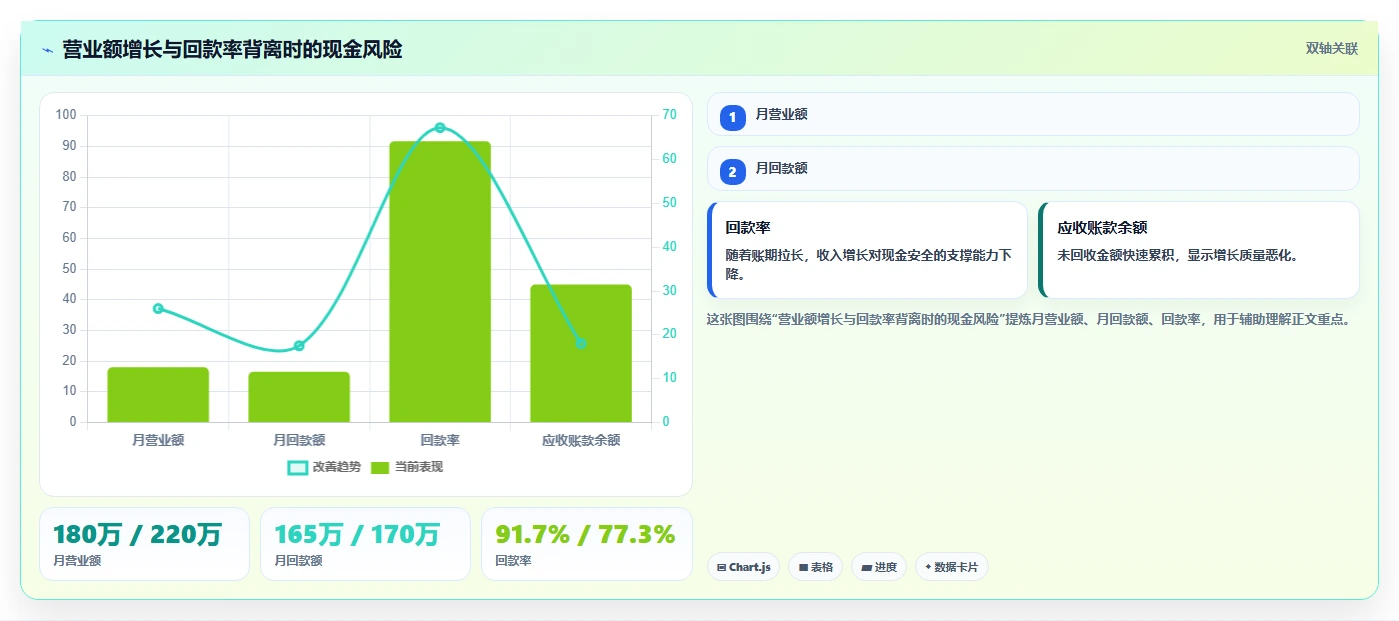 营业额分析：创业团队一页讲清：增长预测与快速看懂经营的关系