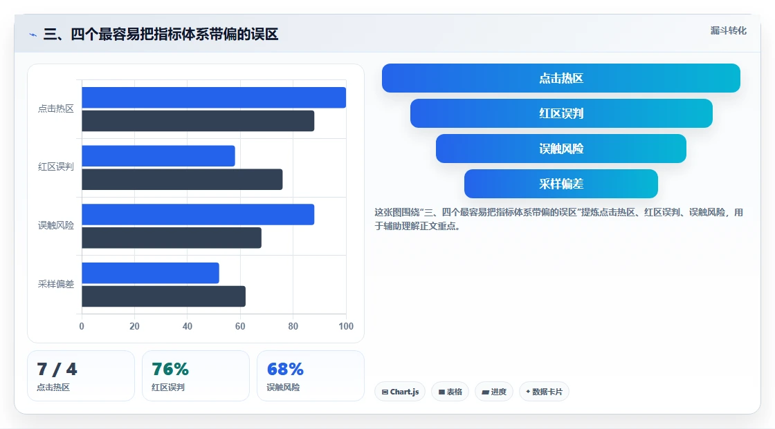 三、四个最容易把指标体系带偏的误区