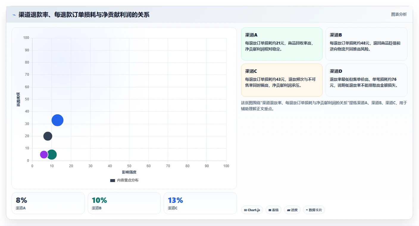 电商利润计算：经营负责人问题诊断：退款损耗卡在渠道难比较怎么办