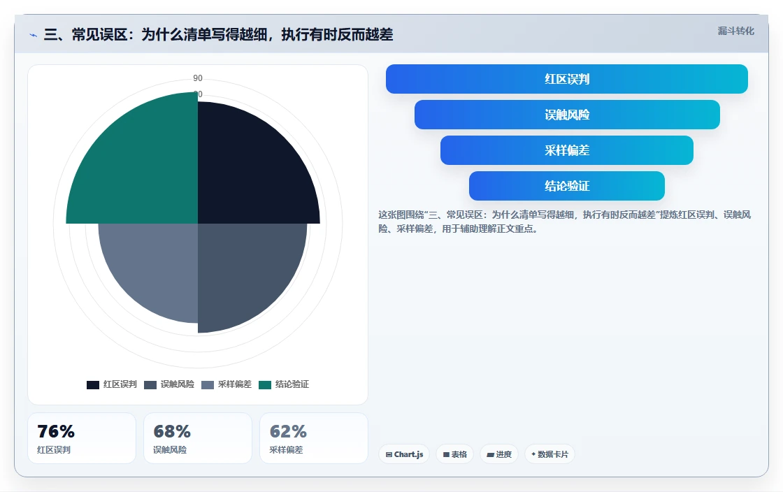 三、常见误区：为什么清单写得越细，执行有时反而越差