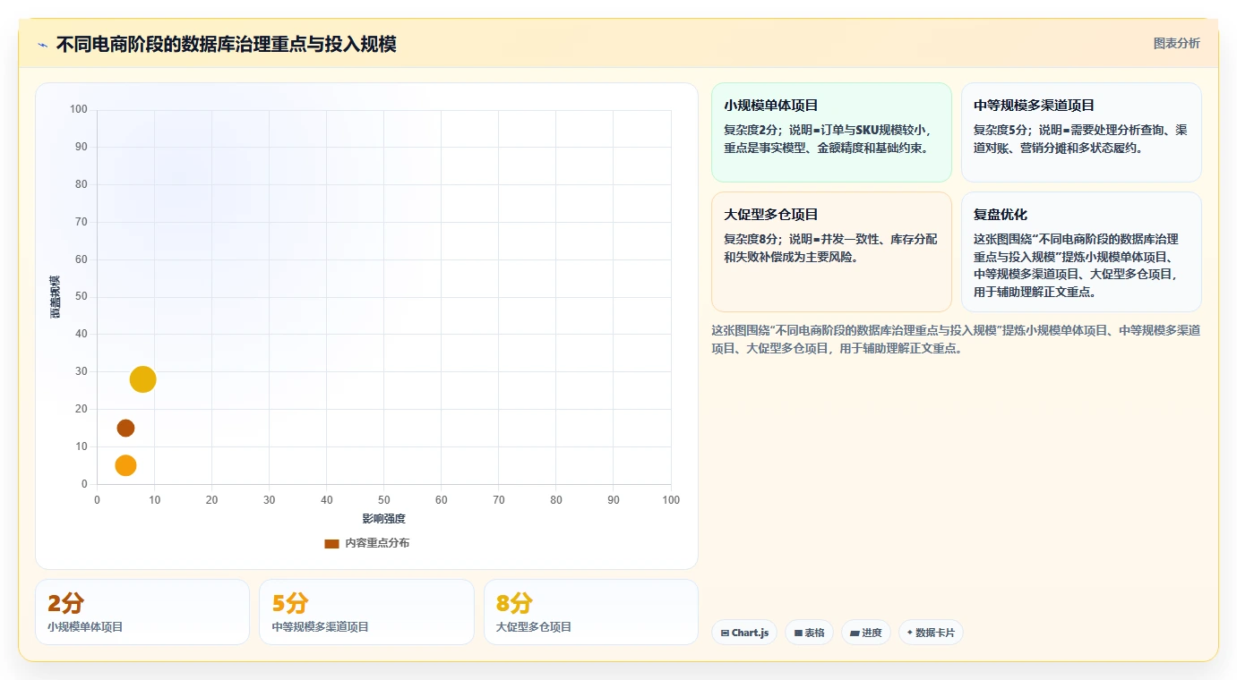电商系统开发：项目经理数据版复盘：围绕数据库设计提炼下一步动作