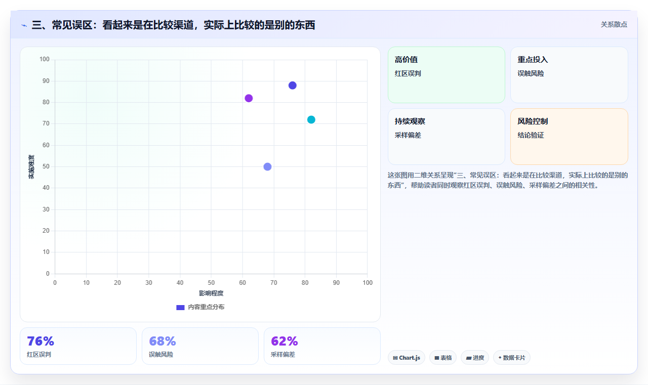 三、常见误区：看起来是在比较渠道，实际上比较的是别的东西