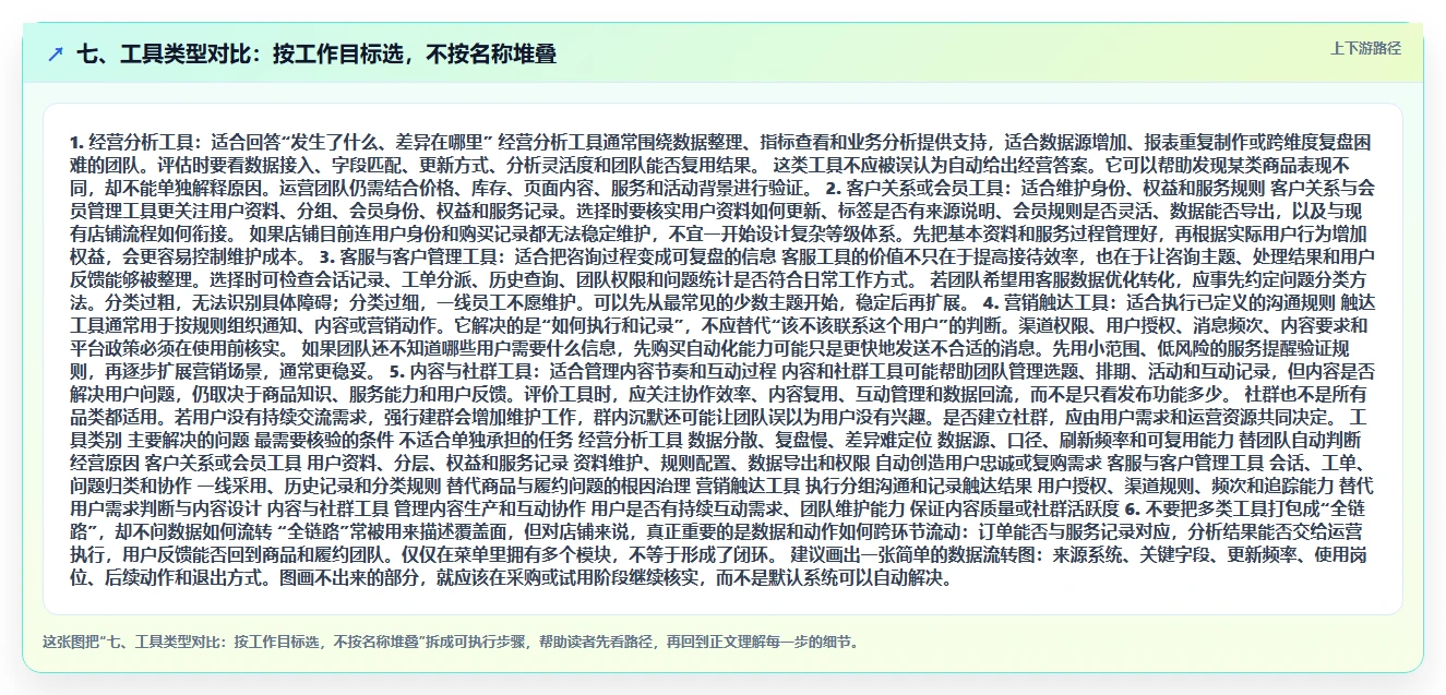 七、工具类型对比：按工作目标选，不按名称堆叠