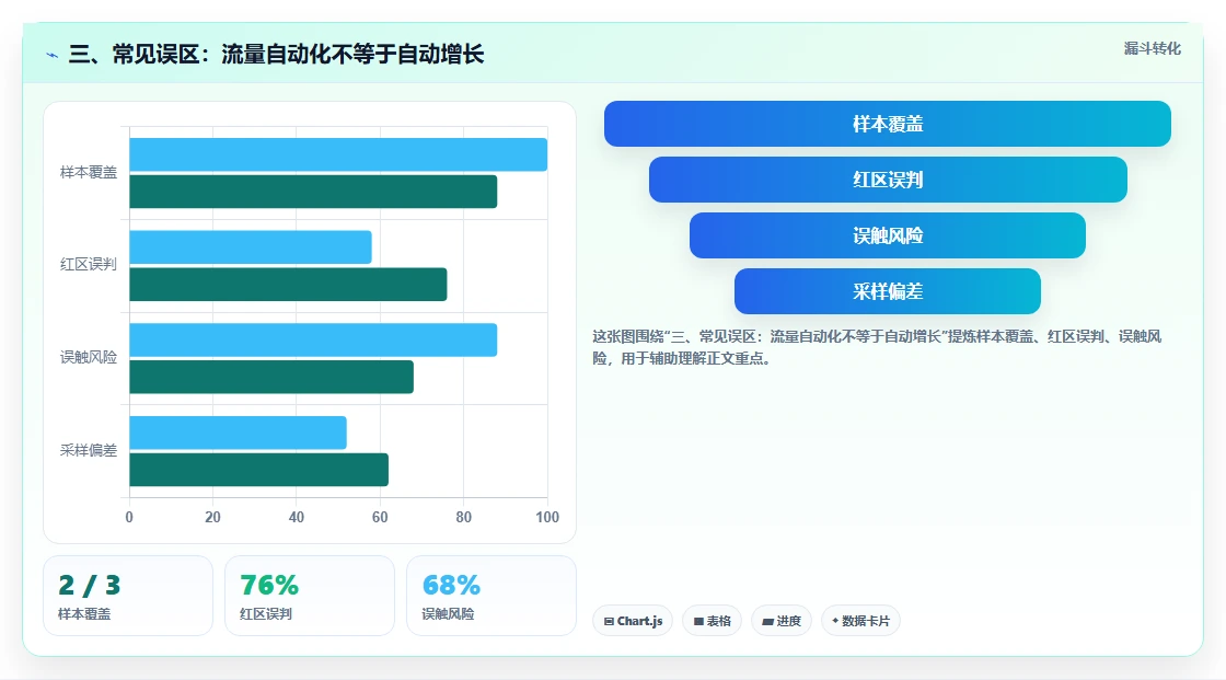 三、常见误区:流量自动化不等于自动增长