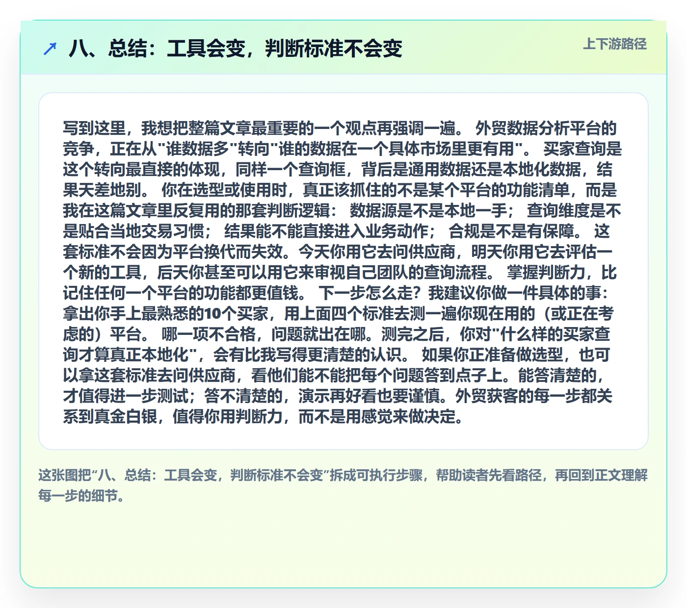 八、总结：工具会变，判断标准不会变