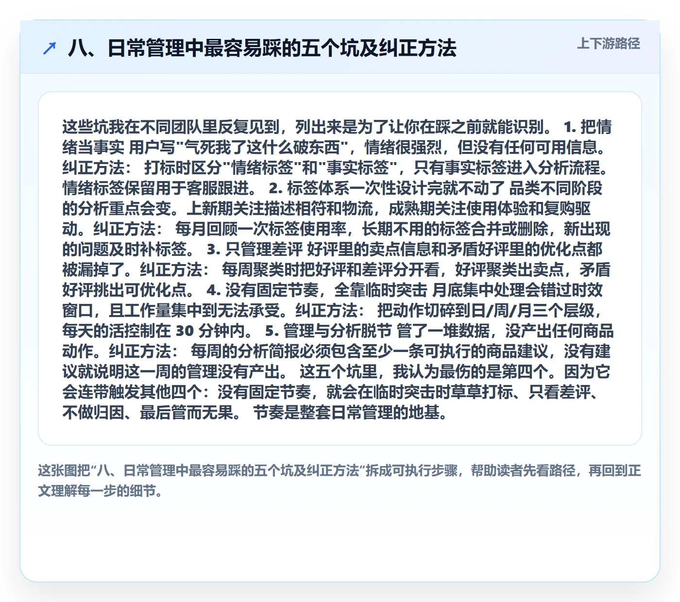 八、日常管理中最容易踩的五个坑及纠正方法