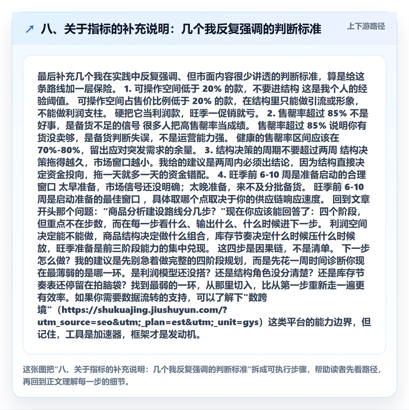 八、关于指标的补充说明：几个我反复强调的判断标准