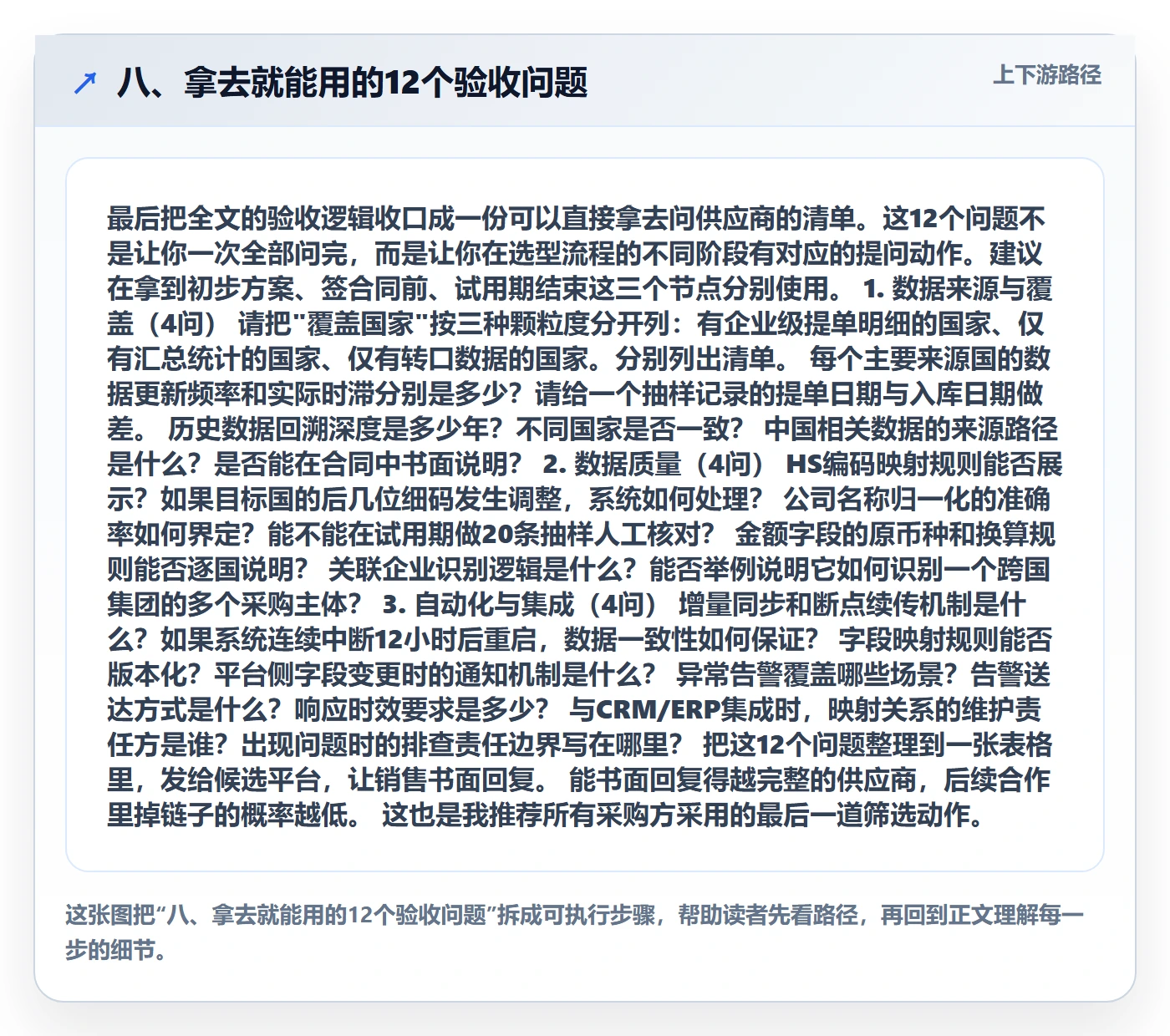 八、拿去就能用的12个验收问题