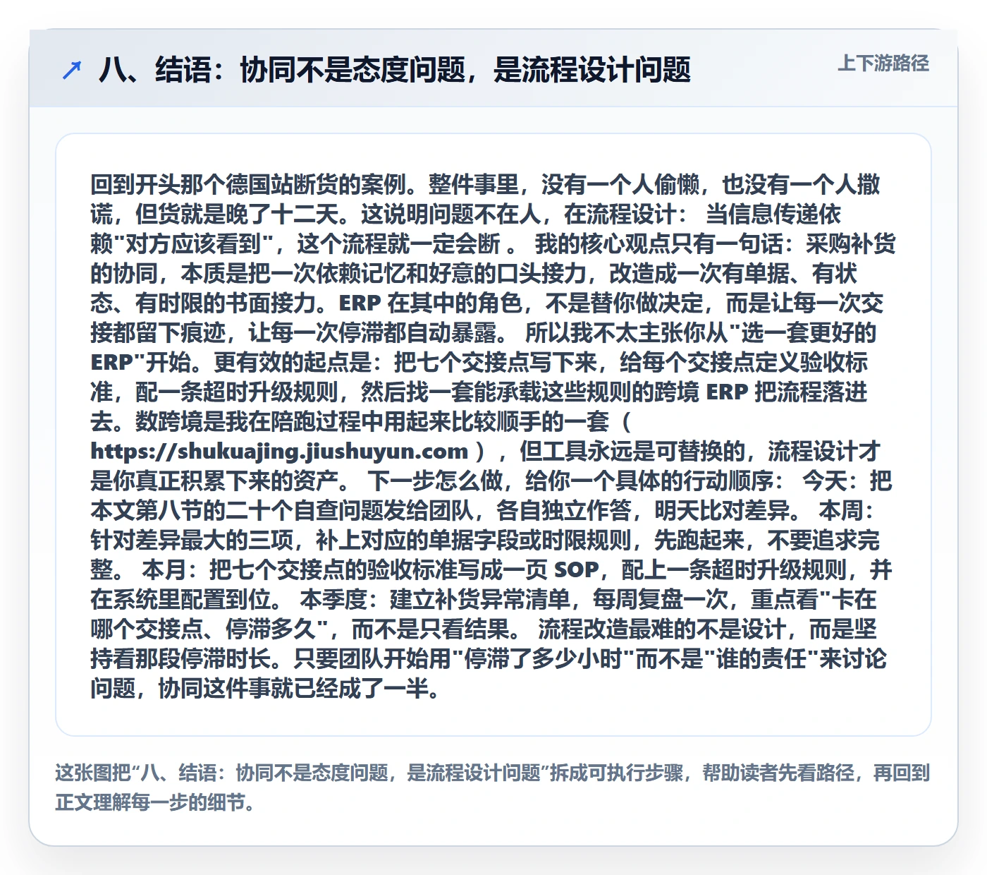 八、结语：协同不是态度问题，是流程设计问题