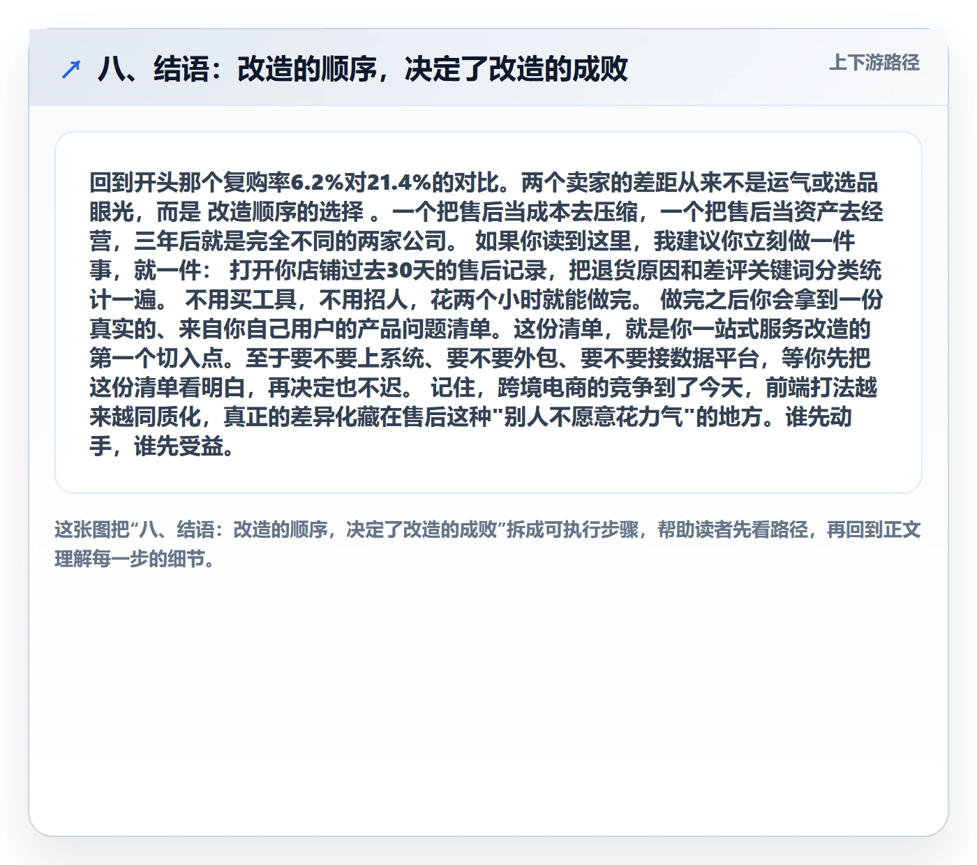 八、结语：改造的顺序，决定了改造的成败