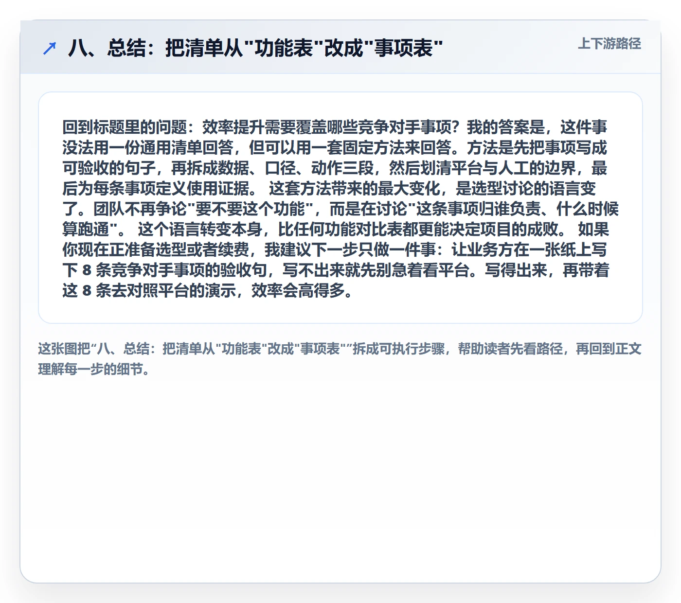 八、总结：把清单从"功能表"改成"事项表"
