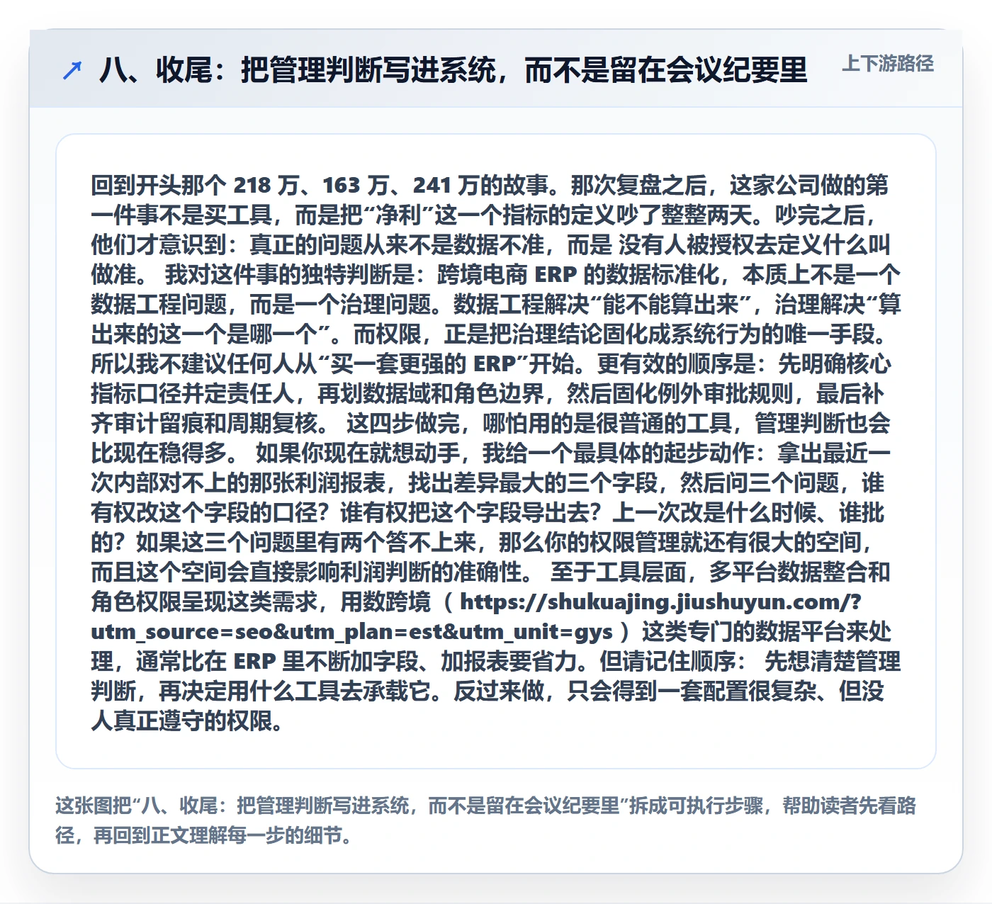 八、收尾：把管理判断写进系统，而不是留在会议纪要里