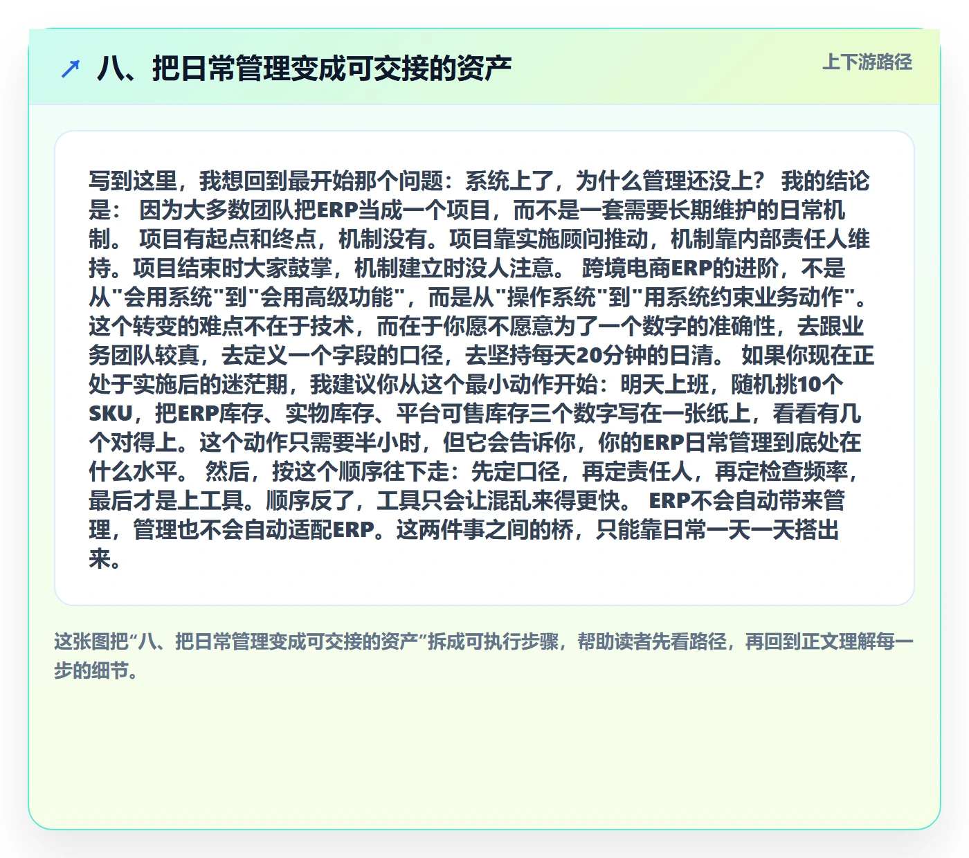 八、把日常管理变成可交接的资产
