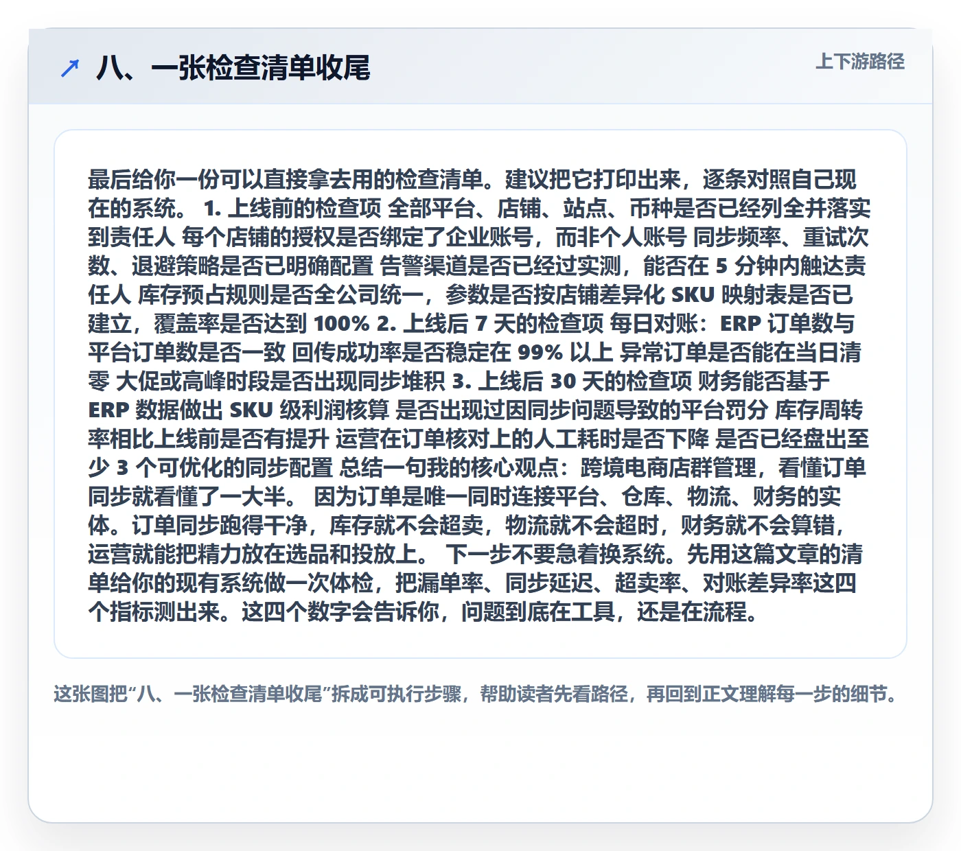 八、一张检查清单收尾