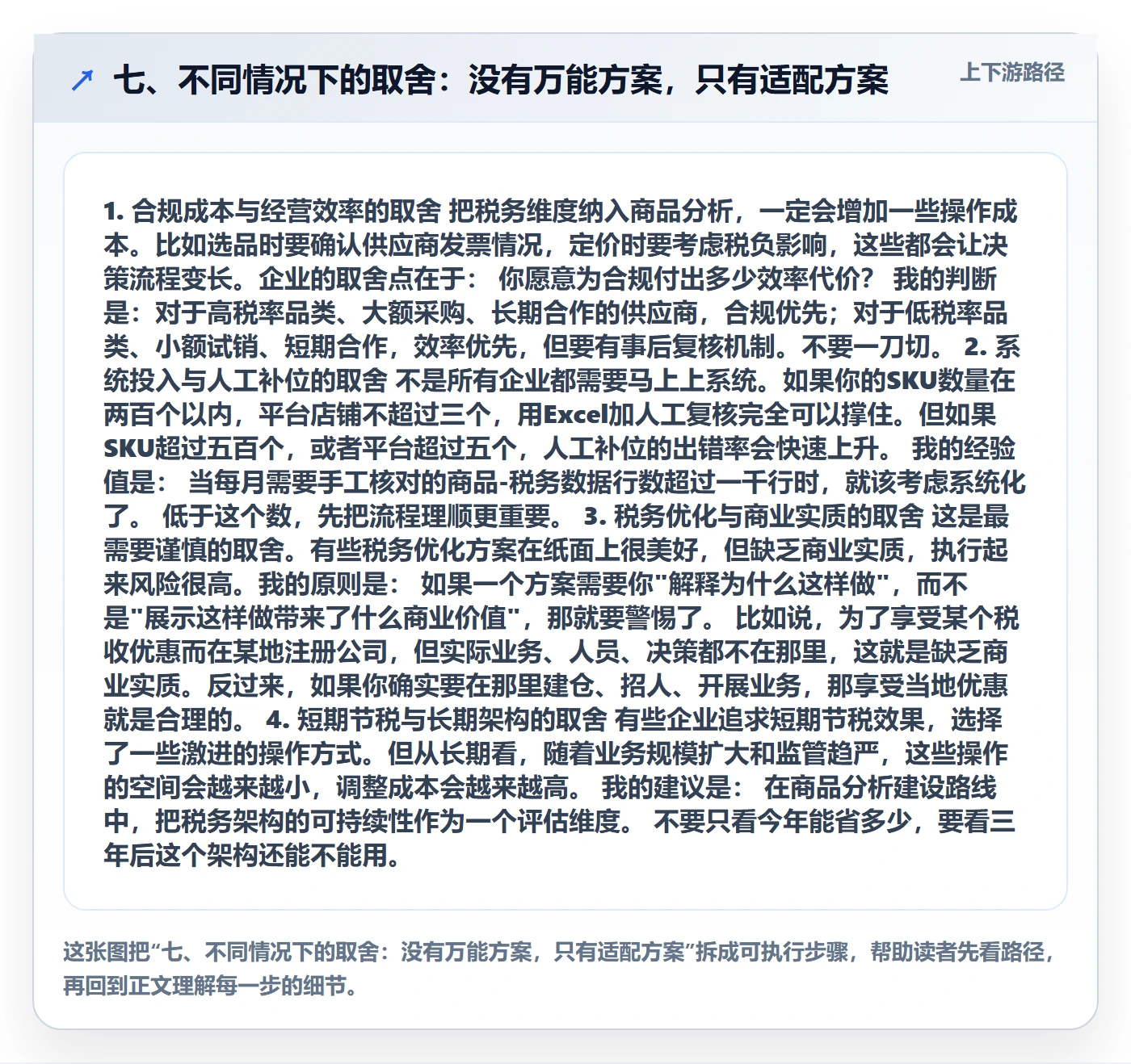七、不同情况下的取舍：没有万能方案，只有适配方案