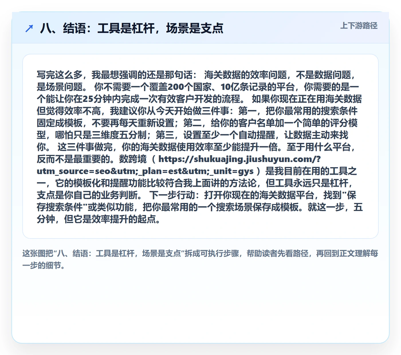 八、结语：工具是杠杆，场景是支点