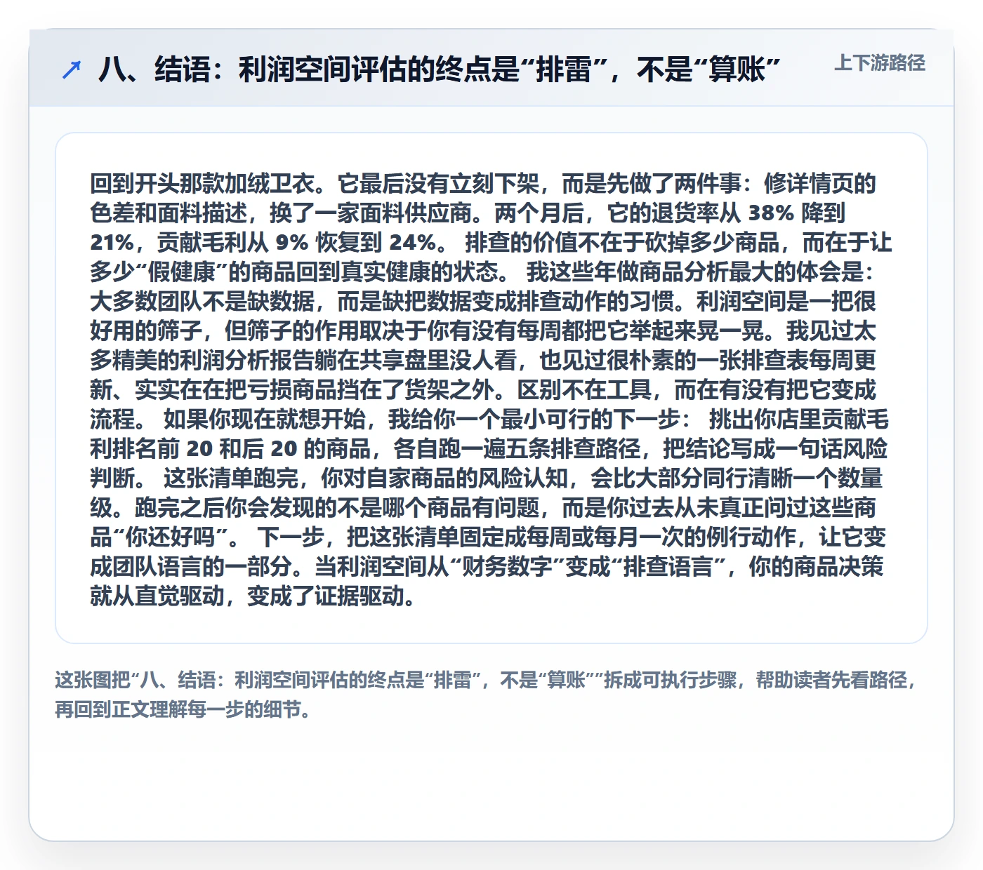 八、结语：利润空间评估的终点是“排雷”，不是“算账”