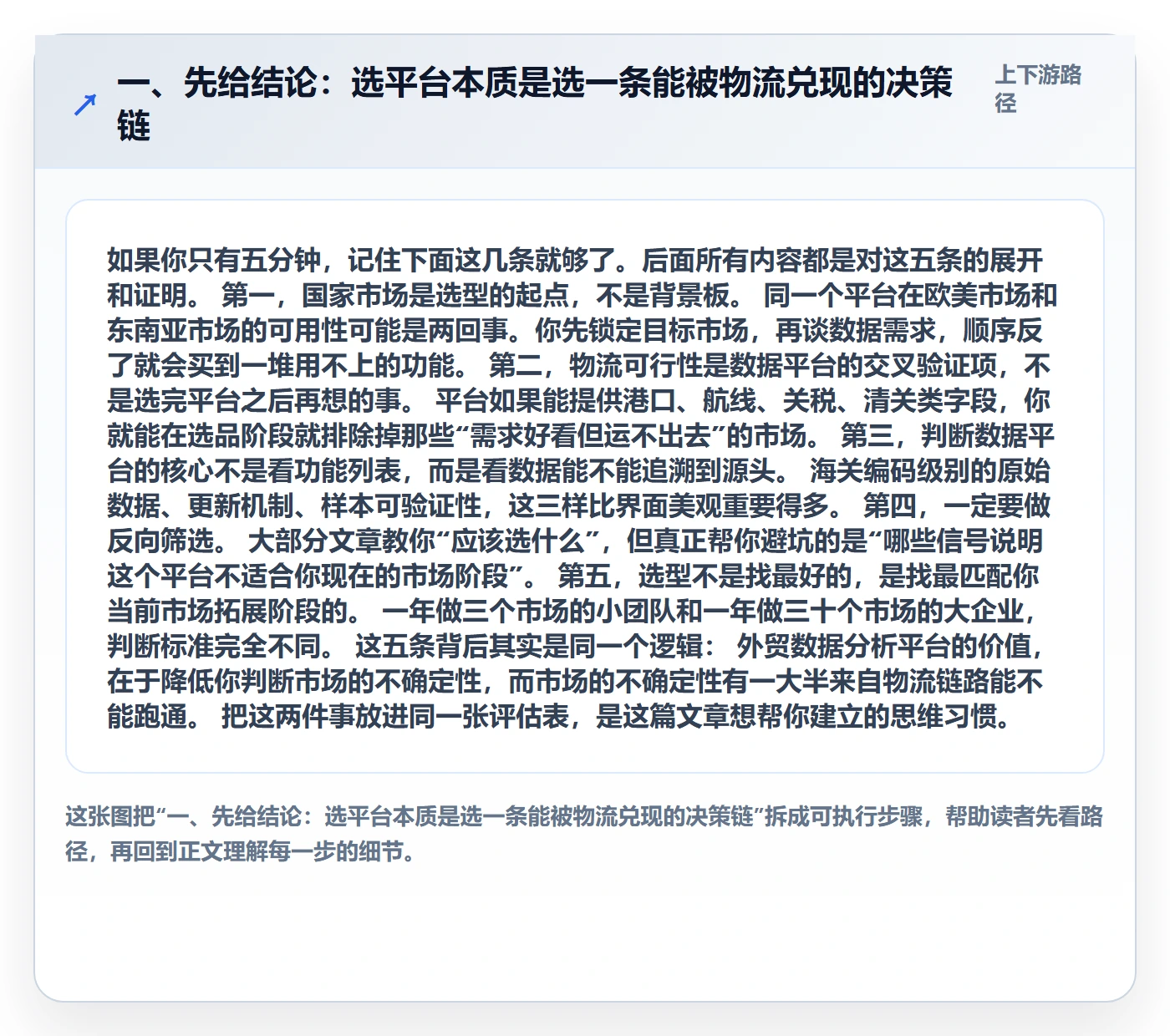 外贸数据分析平台怎么选？国家市场相关的物流方案判断标准