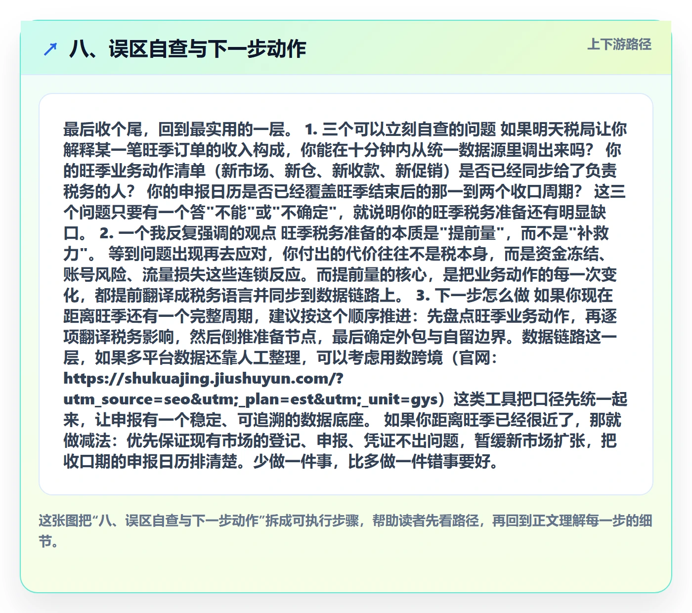 八、误区自查与下一步动作